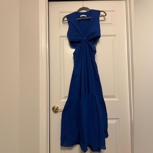 Blue Mango Maxi Knot Dress with Openings
